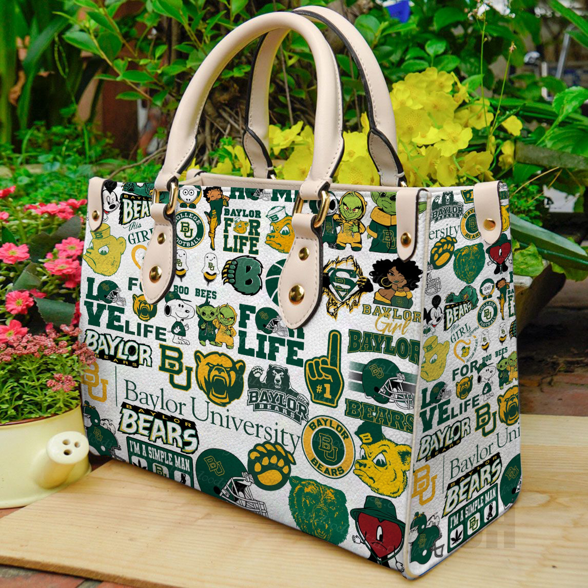 Baylor Bears Lover Leather Handbag 1 Baylor Bears Lover Leather Handbag