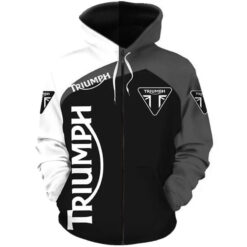 Triumph Lover Grey Hoodie Zip Hoodie 3D