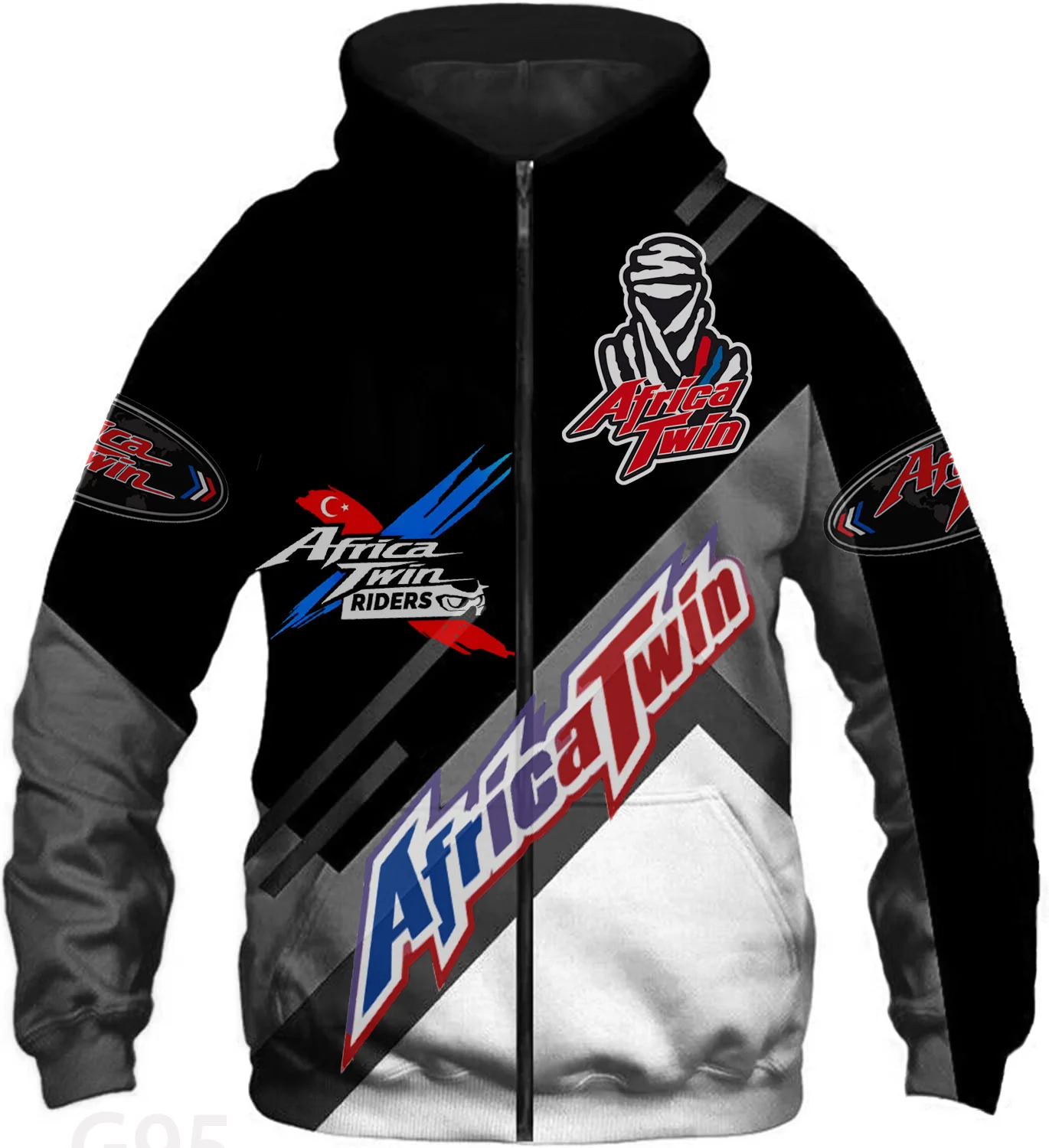 Africa Twin Zip 1 Hoodie 1 Africa Twin Zip 1 Hoodie