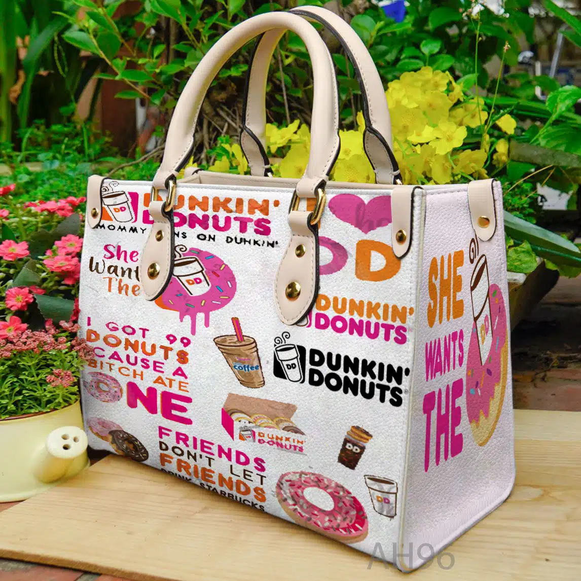Dunkin Donut Leather Handbag 1 Dunkin Donut Leather Handbag