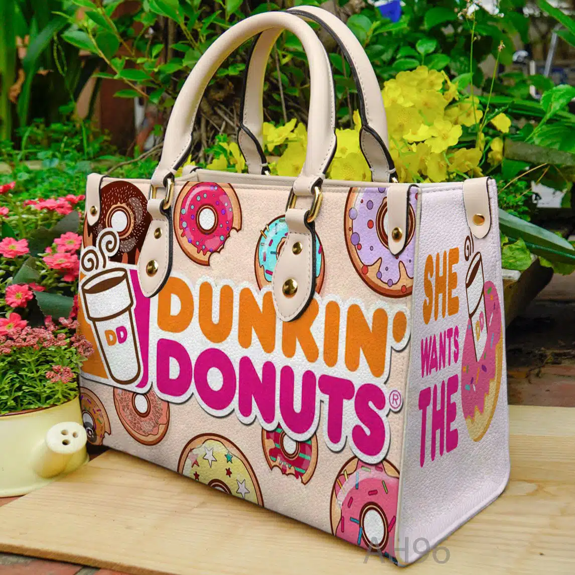 Dunkin Donut 1 Leather Handbag 1 Dunkin Donut 1 Leather Handbag