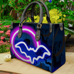 Halloween Bat Moon 2024 Hand Leather Handbag