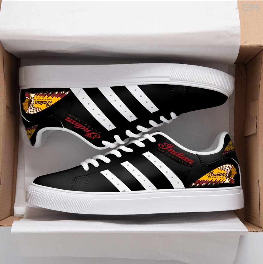 Indian Motorcycles Black Stan Smith Shoes 1 Indian Motorcycles Black Stan Smith Shoes