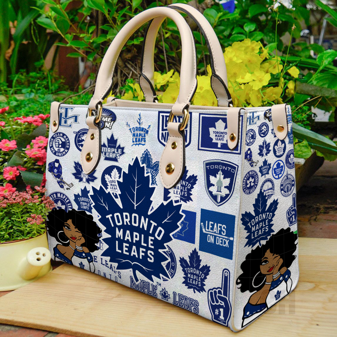 Toronto Maple Leafs 1 Leather Handbag 1 Toronto Maple Leafs 1 Leather Handbag
