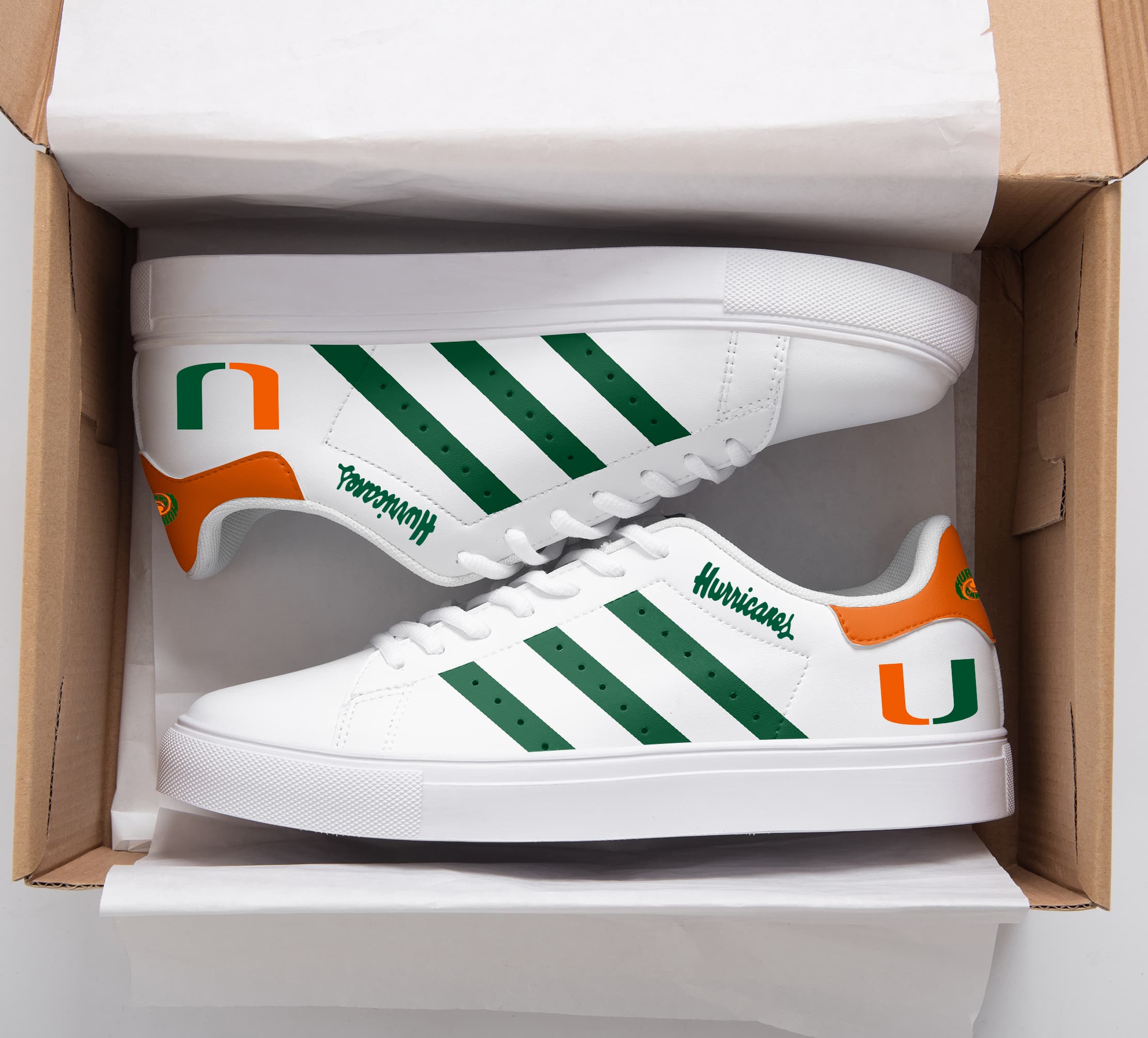 Miami Hurricanes Stan Smith Shoes 1 Miami Hurricanes Stan Smith Shoes