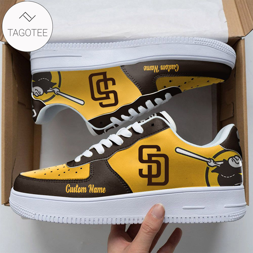 San Diego Padres Air Force Shoes 1 San Diego Padres Air Force Shoes