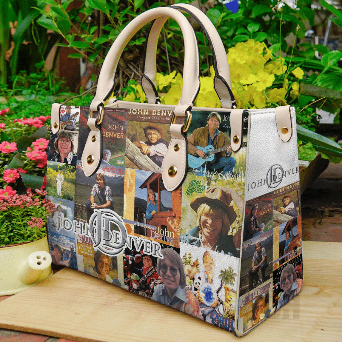 John Denver Leather Handbag 1 John Denver Leather Handbag