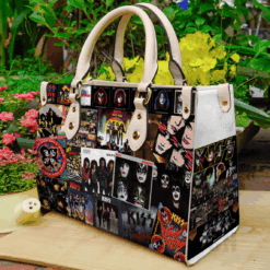 Kiss Band Leather Handbag