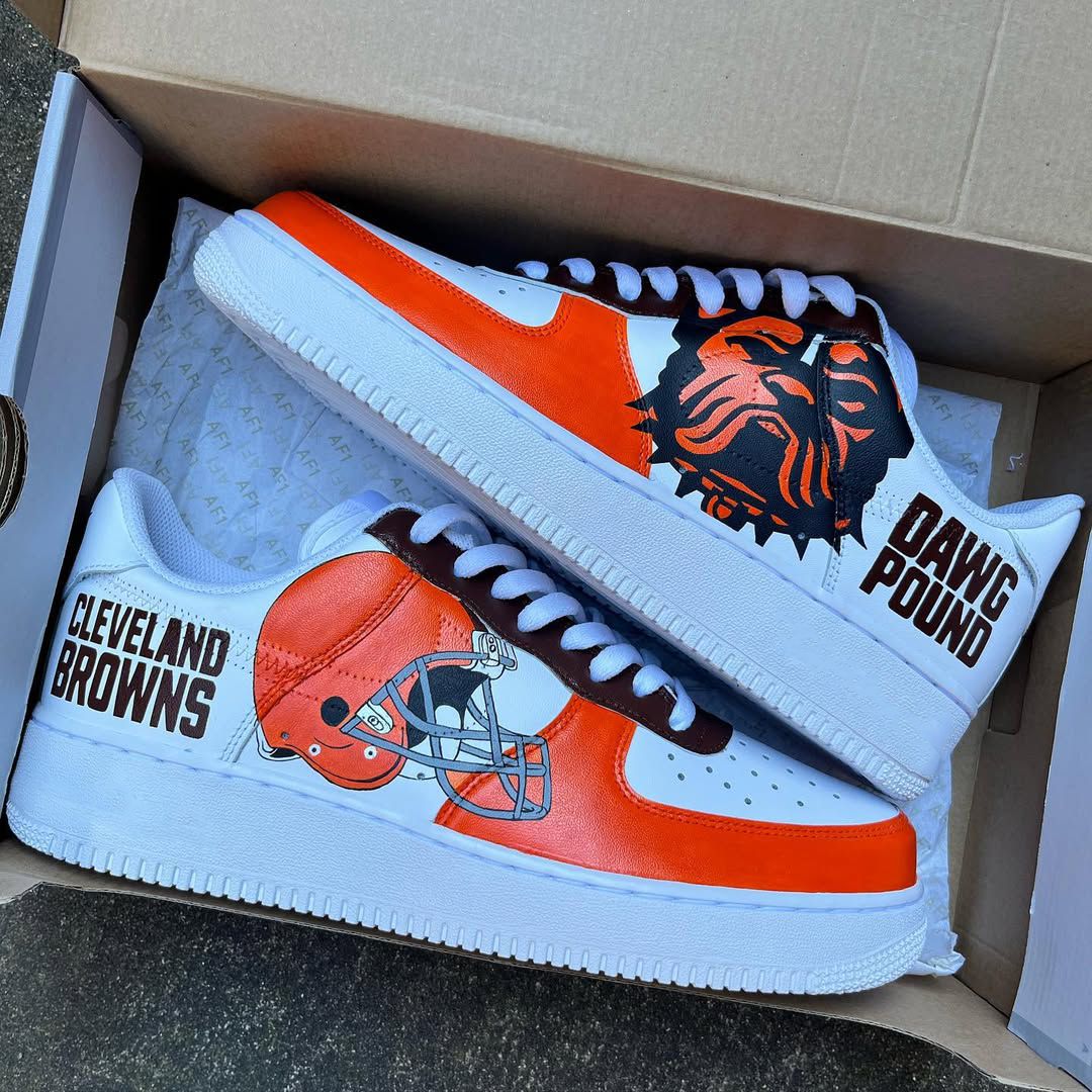 Cleveland Browns Air Force Shoes 1 Cleveland Browns Air Force Shoes