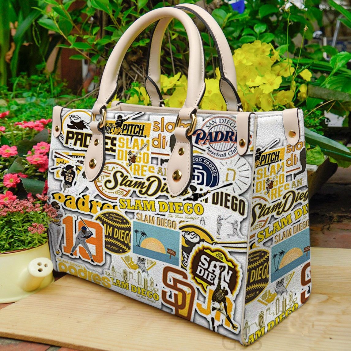 San Diego Padres Leather Handbag 1 San Diego Padres Leather Handbag