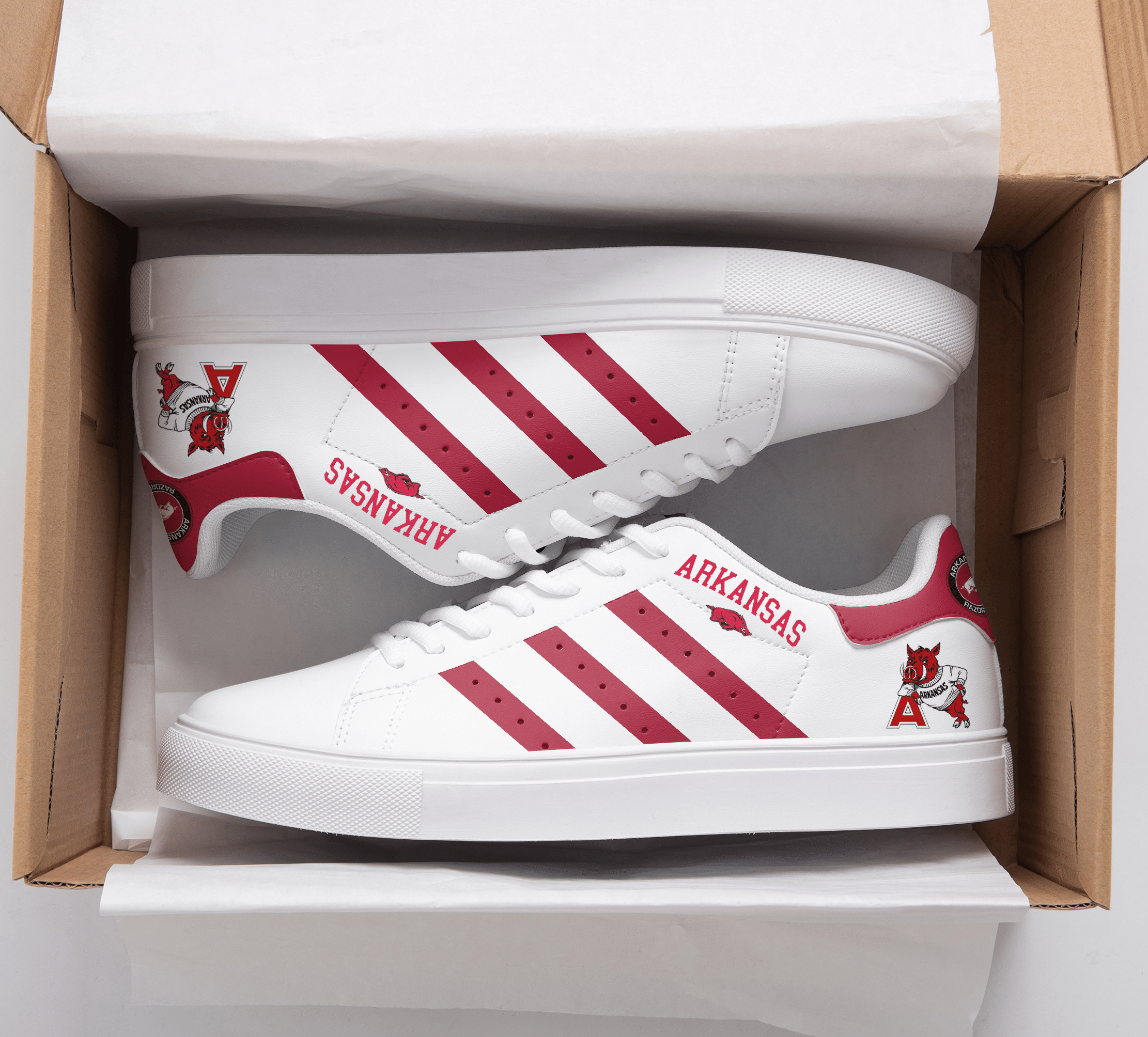 Arkansas Razorbacks Stan Smith Shoes 1 Arkansas Razorbacks Stan Smith Shoes