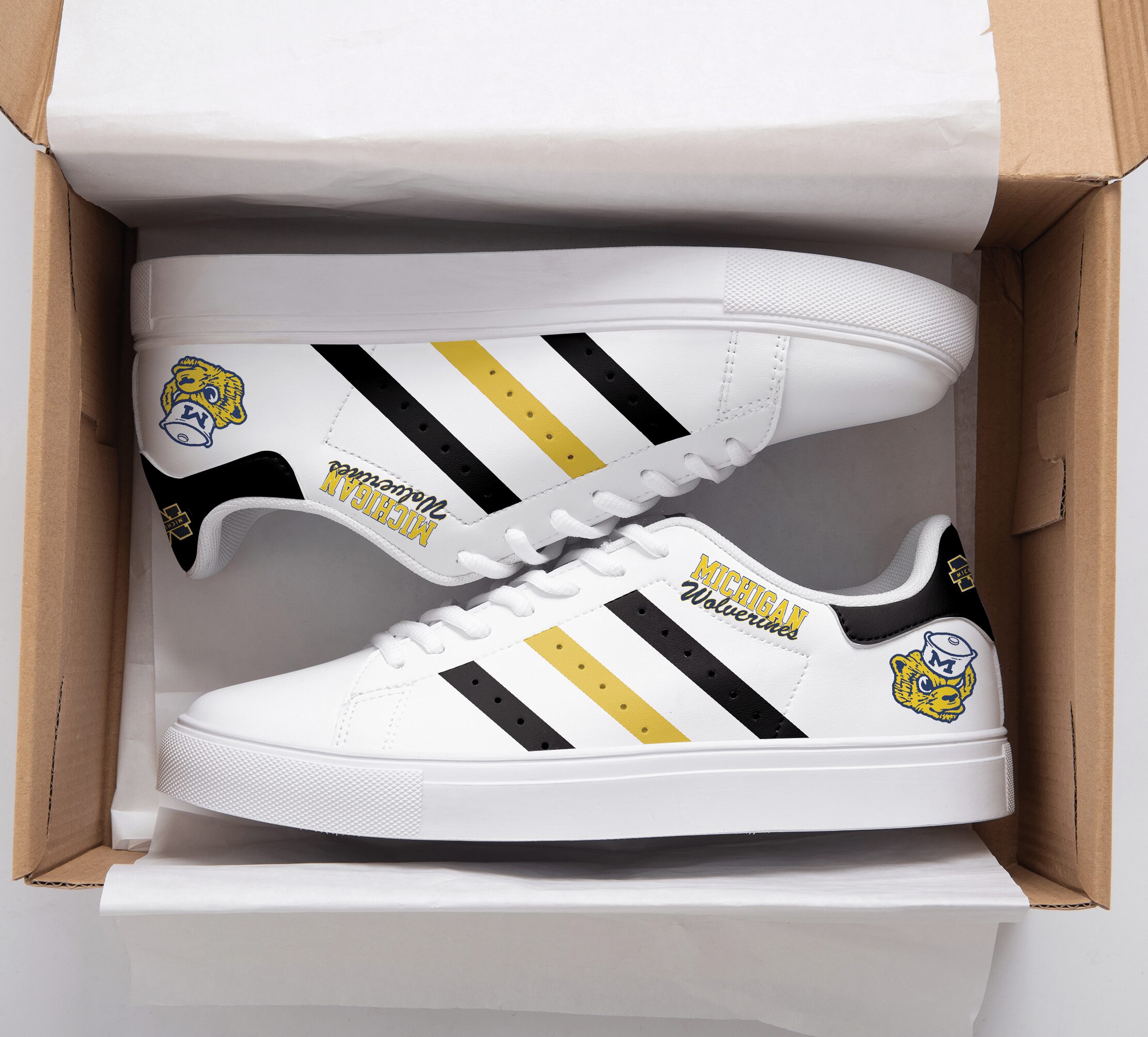 Michigan Wolverines 4 Stan Smith Shoes 1 Michigan Wolverines 4 Stan Smith Shoes