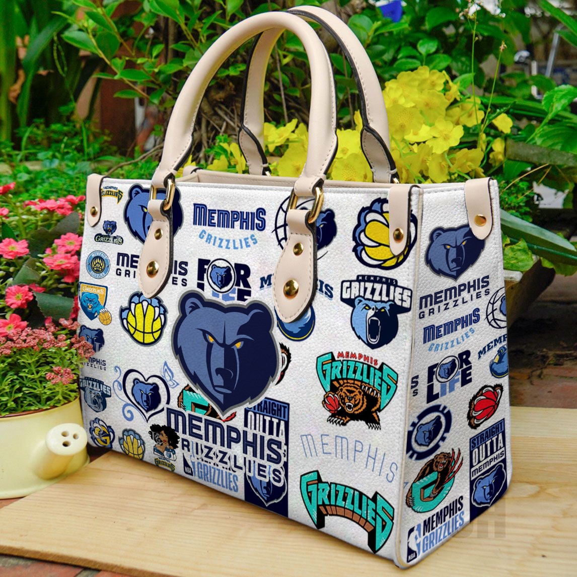 Memphis Grizzlies Leather Handbag 1 Memphis Grizzlies Leather Handbag