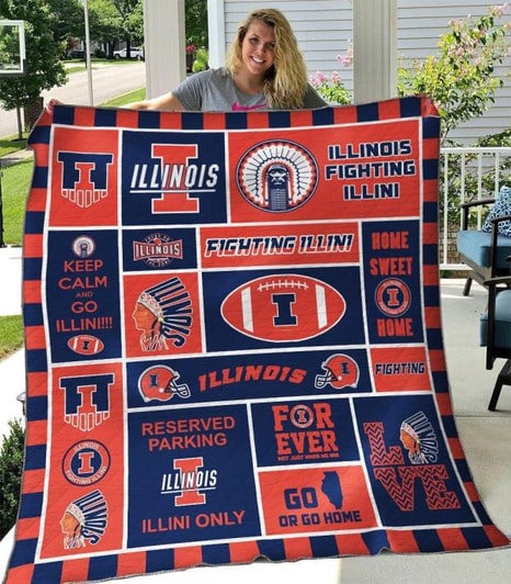 Illinois Fighting Illini 3 Blanket 1 Illinois Fighting Illini 3 Blanket
