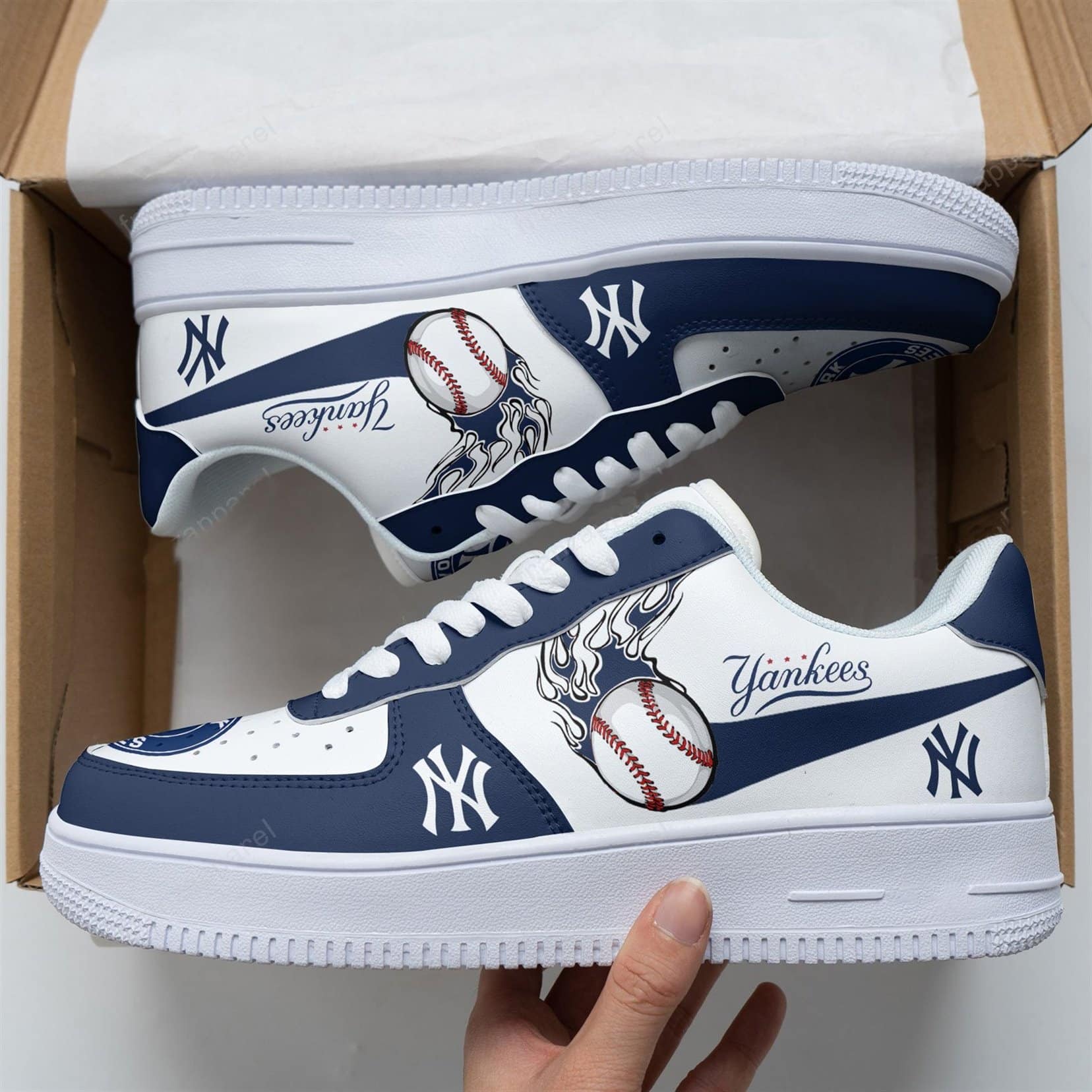 New York Yankees Air Force Shoes 1 New York Yankees Air Force Shoes