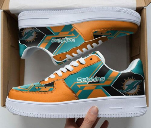Miami Dolphins A0 Air Force Shoes 1 Miami Dolphins A0 Air Force Shoes