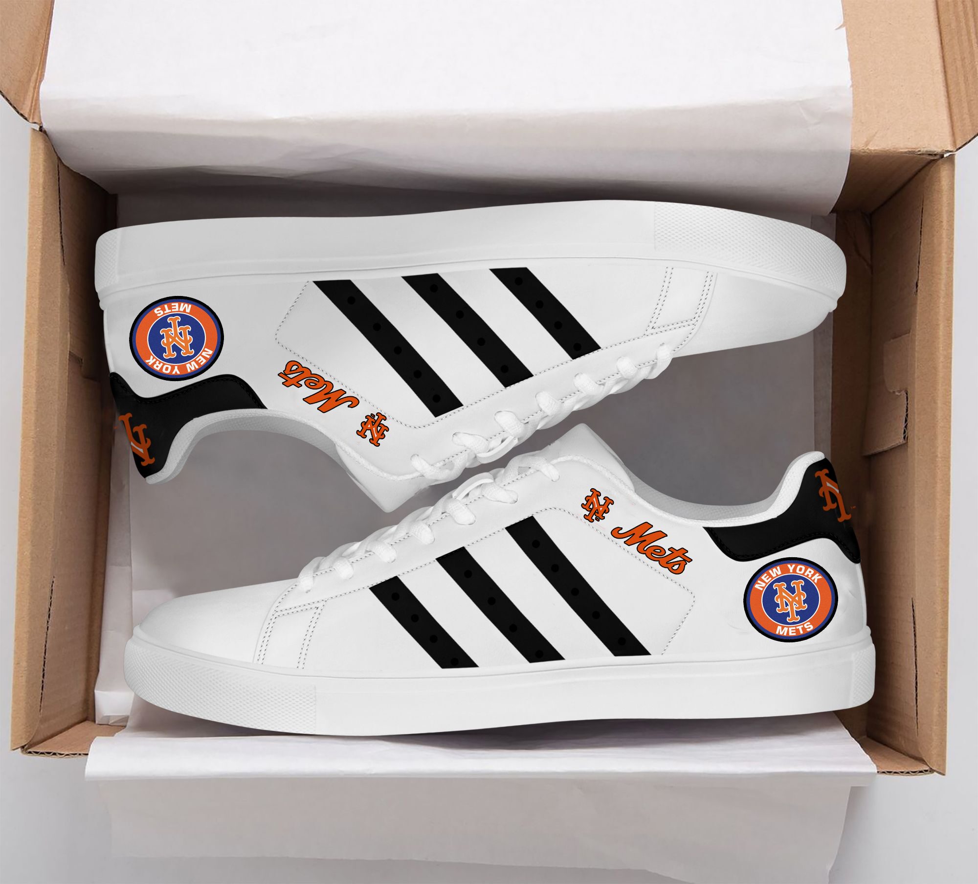 New York Mets Stan Smith Shoes 1 New York Mets Stan Smith Shoes