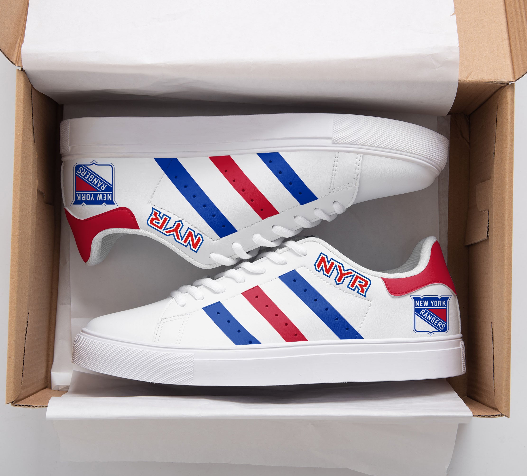 New York Rangers Stan Smith Shoes 1 New York Rangers Stan Smith Shoes