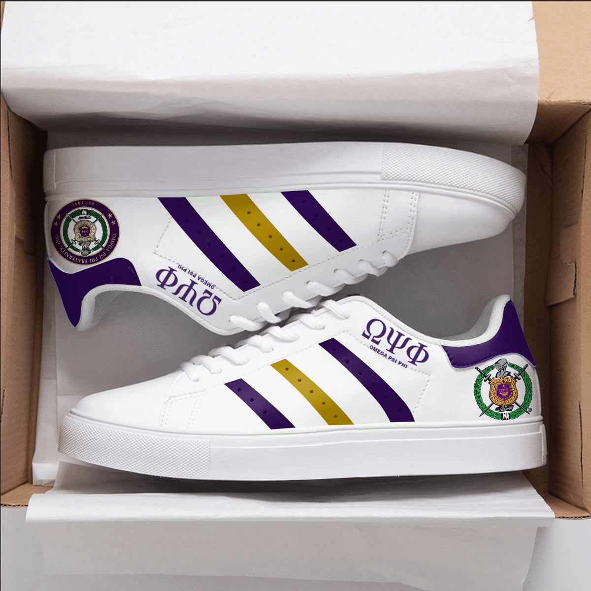 Omega Psi Phi 4 Stan Smith Shoes 1 Omega Psi Phi 4 Stan Smith Shoes