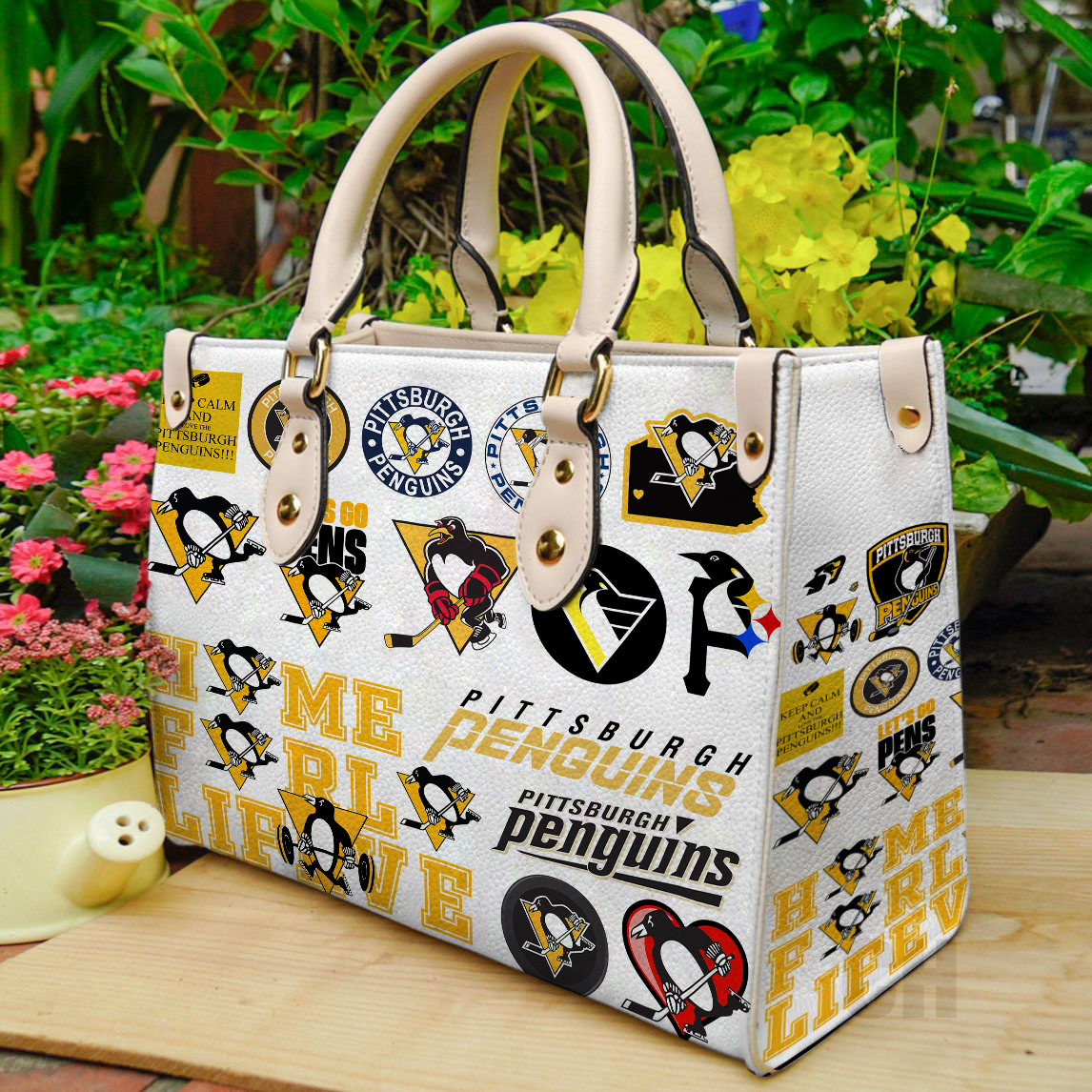 Pittsburgh Penguins 2 Leather Handbag 1 Pittsburgh Penguins 2 Leather Handbag