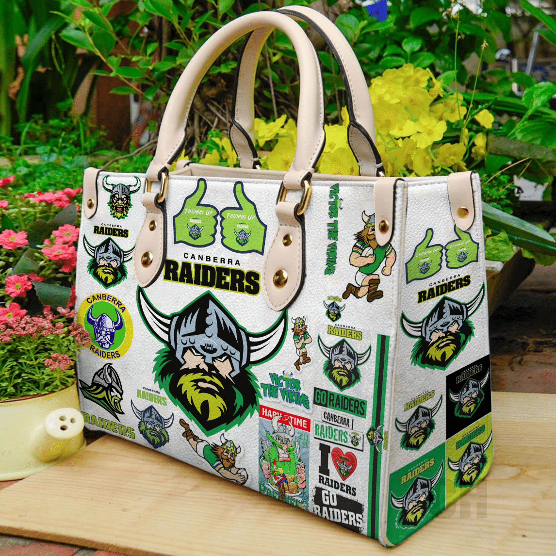 Canberra Raiders Leather Handbag 1 Canberra Raiders Leather Handbag
