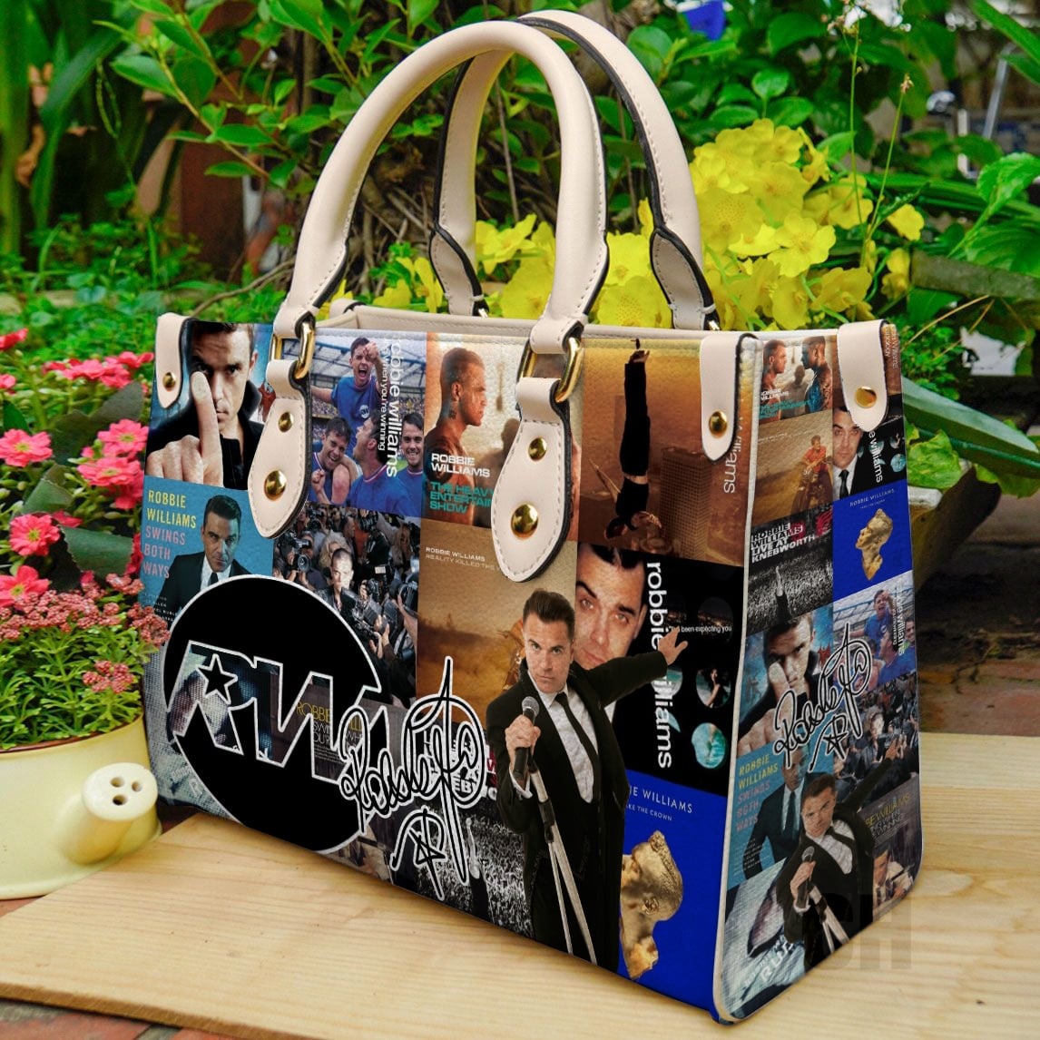 Robbie Williams Leather Handbag 1 Robbie Williams Leather Handbag