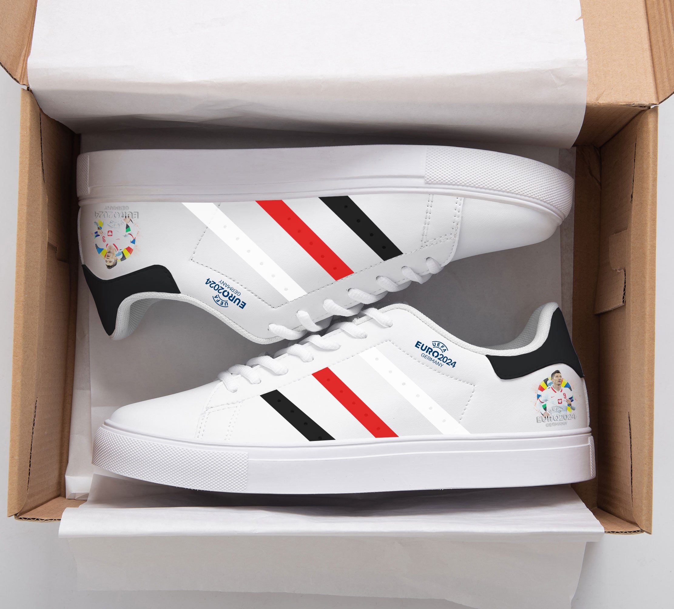 Robert Lewandowski UEFA EURO 2024 Stan Smith Shoes 1 Robert Lewandowski UEFA EURO 2024 Stan Smith Shoes