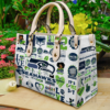 Seattle Seahawks White Leather Handbag