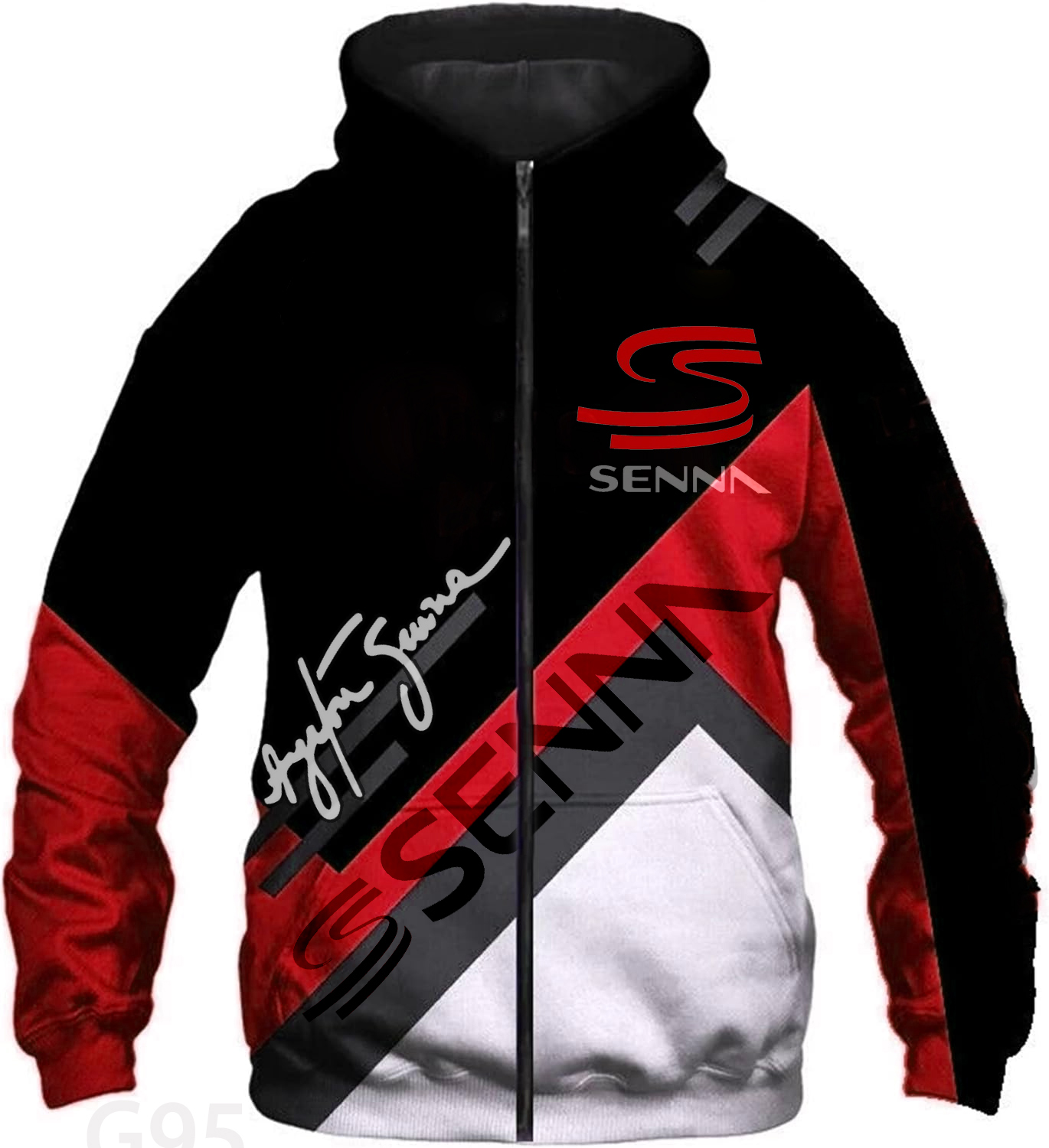 Ayrton Senna 8 Fleece Jacket 1 Ayrton Senna 8 Fleece Jacket