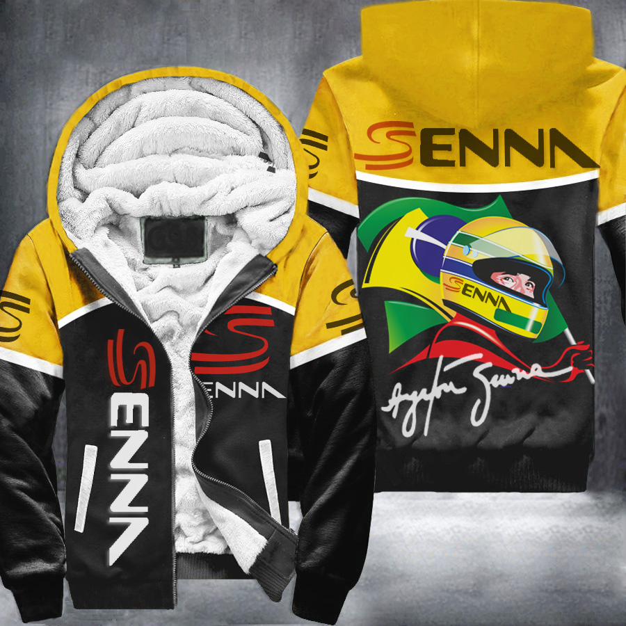 Ayrton Senna 5 Fleece Jacket 1 Ayrton Senna 5 Fleece Jacket