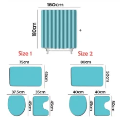 size Bathroom Shower Curtain