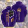 LSU Tigers Hoodie Zip Hoodie 3D