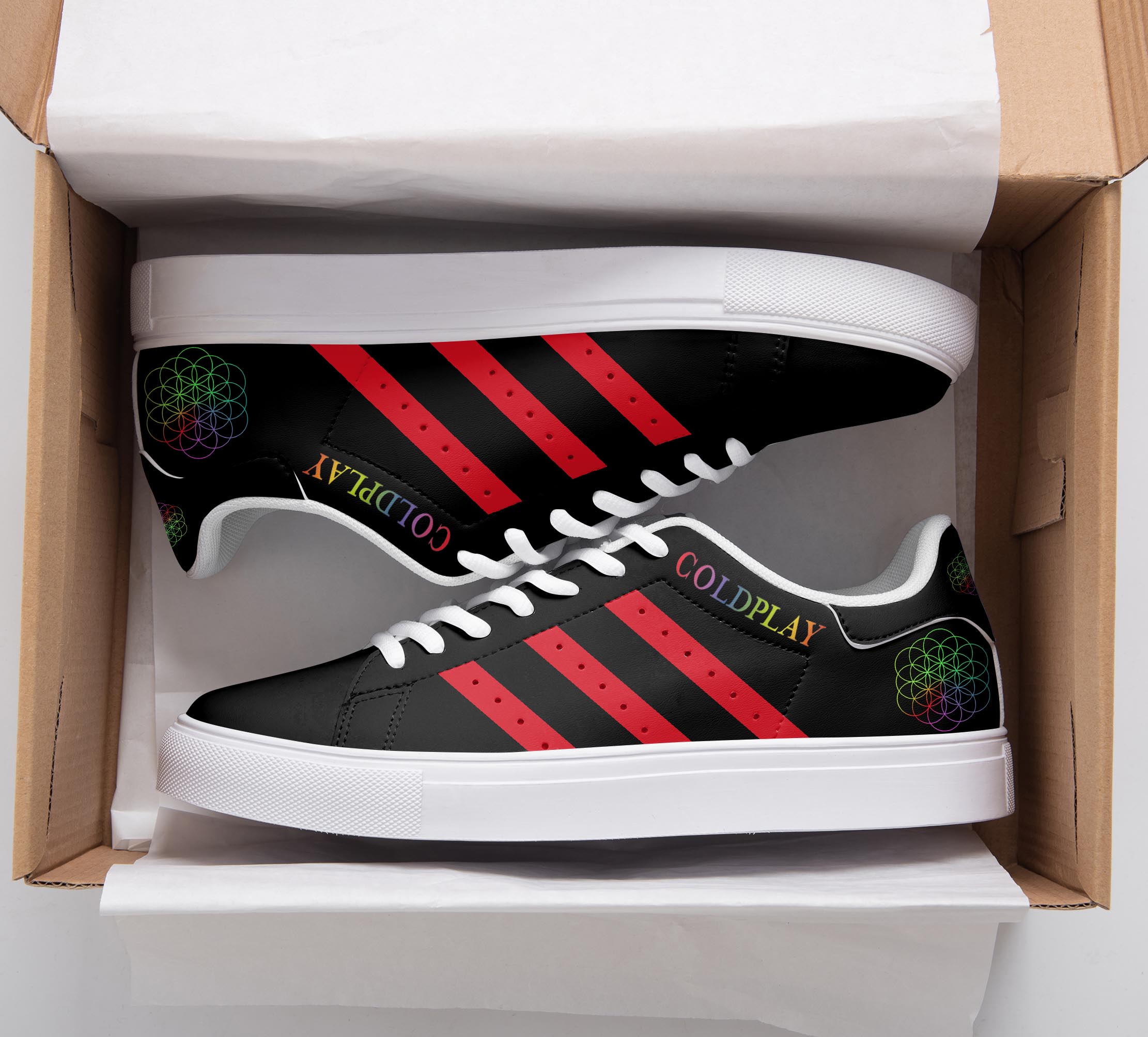 Coldplay Red A1 Stan Smith Shoes 1 Coldplay Red A1 Stan Smith Shoes