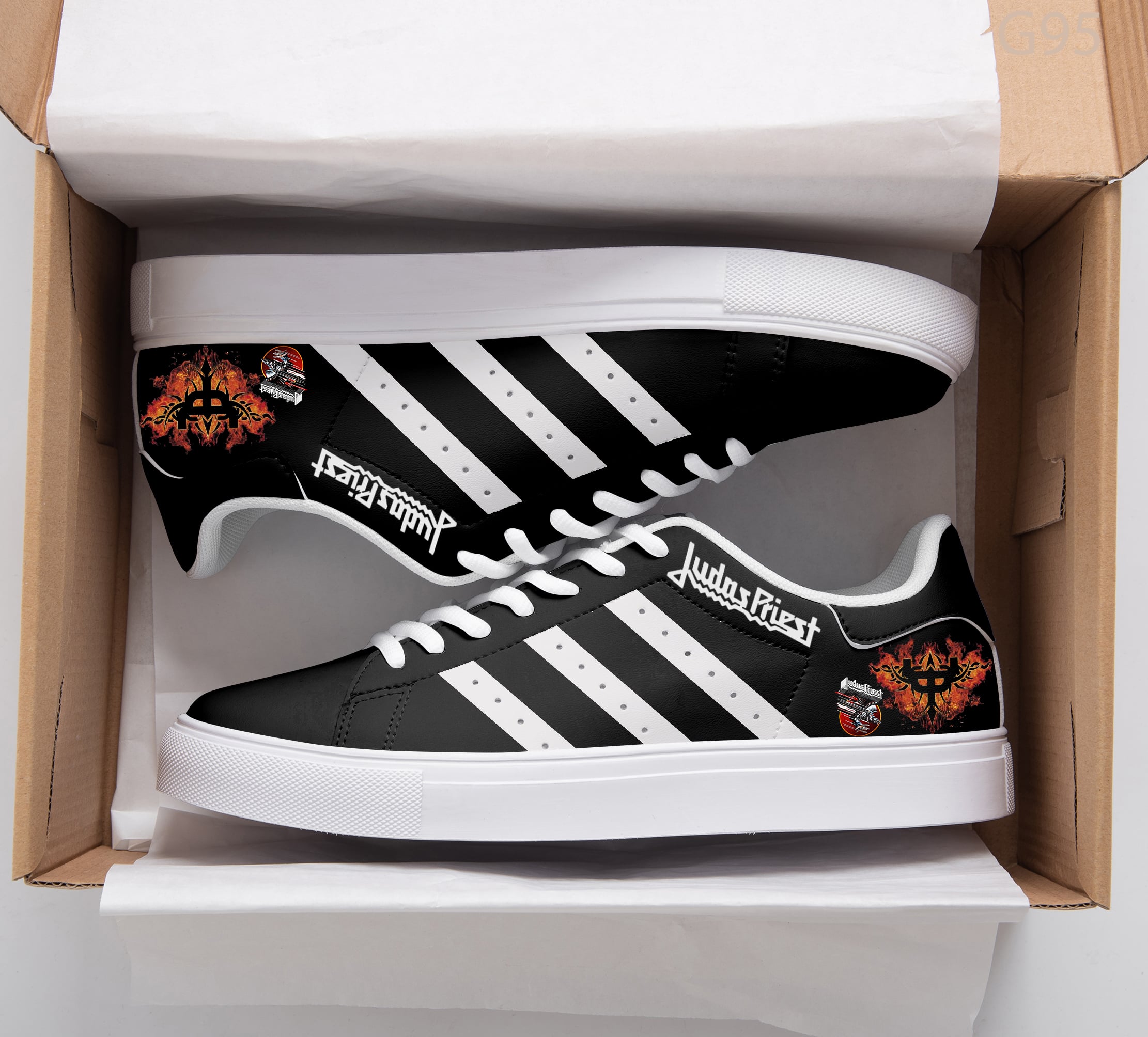 Judas Priest Love Black Stan Smith Shoes 1 Judas Priest Love Black Stan Smith Shoes