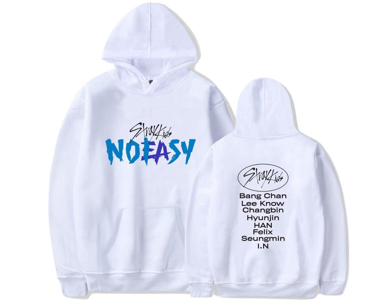 Stray Kids White Zip Hoodie 1 Stray Kids White Zip Hoodie