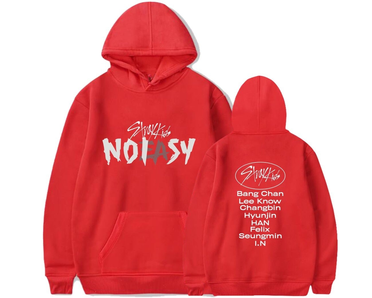 Stray Kids Red Zip Hoodie 1 Stray Kids Red Zip Hoodie
