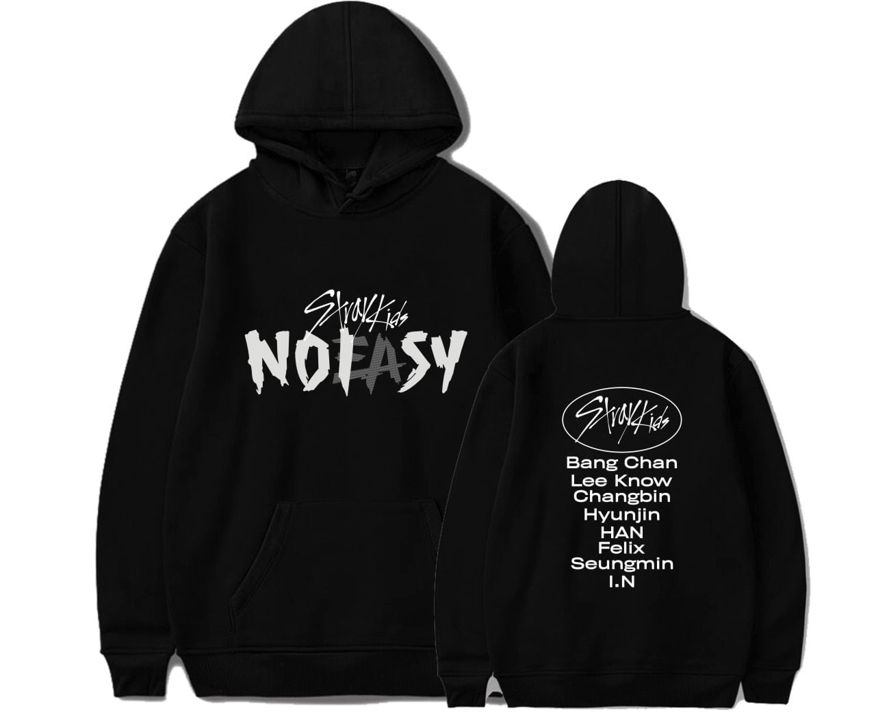 Stray Kids Black Zip Hoodie 1 Stray Kids Black Zip Hoodie