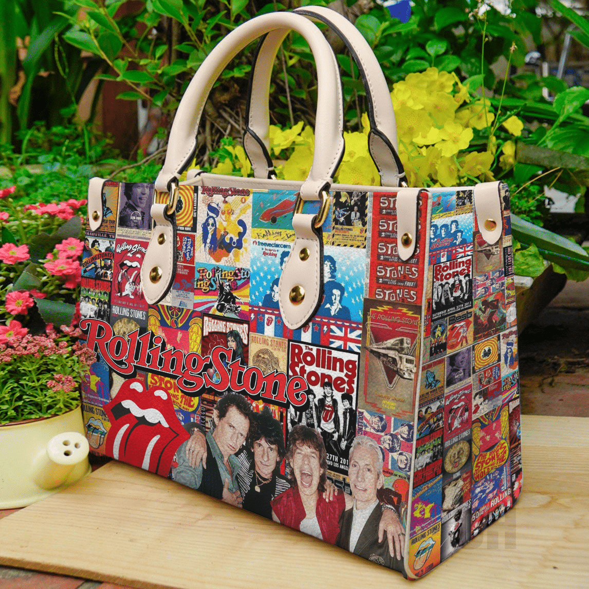 The Rolling Stones Band Lover Leather Handbag 1 The Rolling Stones Band Lover Leather Handbag