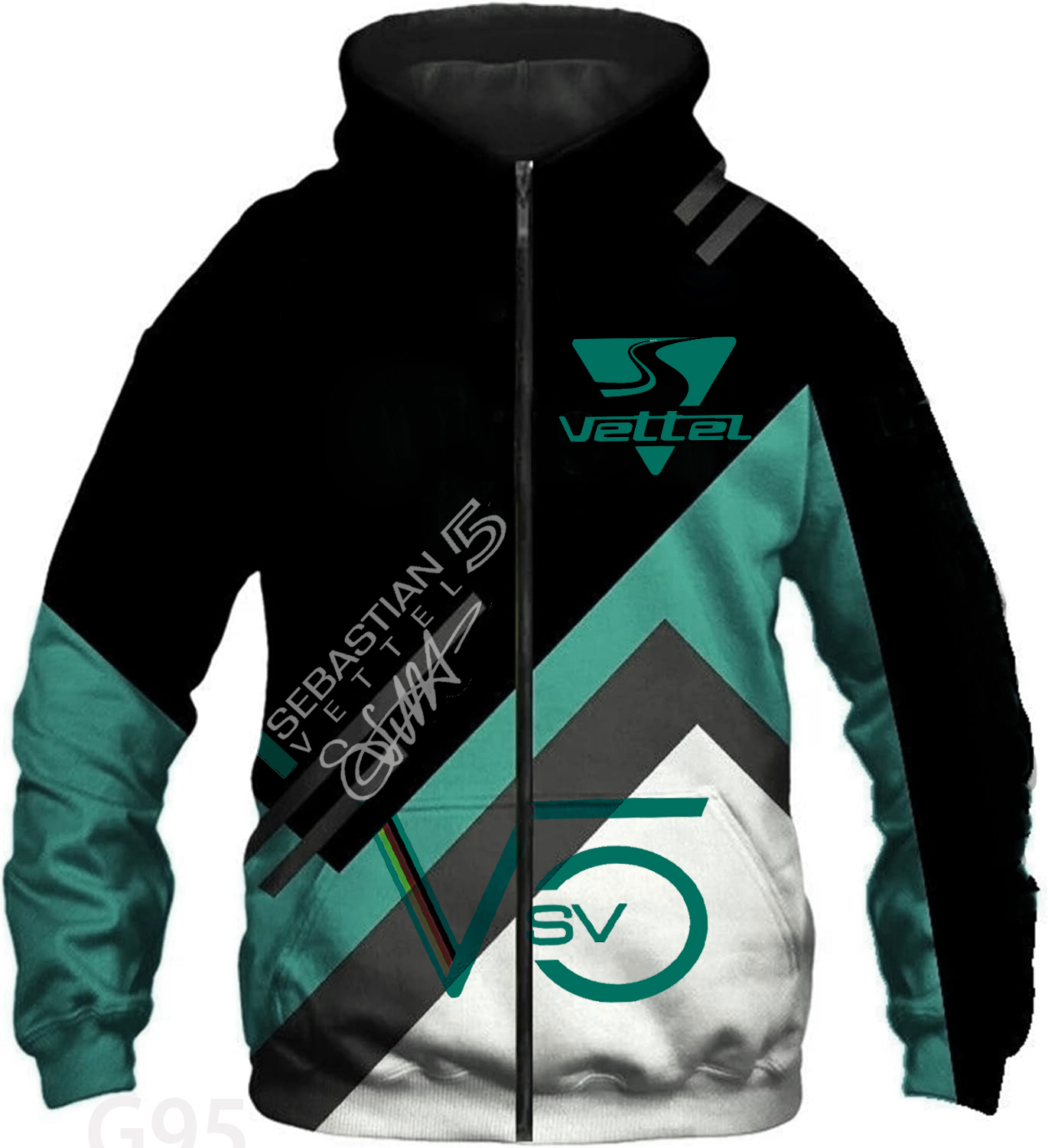 Sebastian Vettel 2 Hoodie Zip Hoodie 3D 1 Sebastian Vettel 2 Hoodie Zip Hoodie 3D