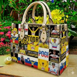 Tadej Pogacar 1 Leather Handbag