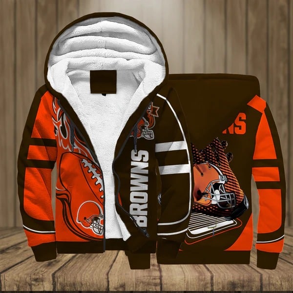 Cleveland Browns A06 Fleece Jacket 1 Cleveland Browns A06 Fleece Jacket