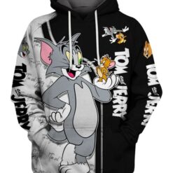 Tom And Jerry Hoodie Zip Hoodie 3D