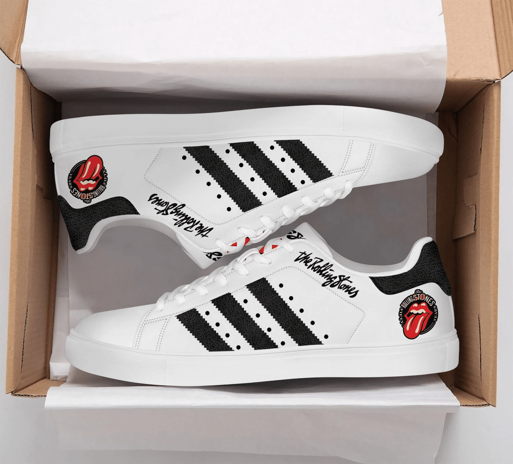 The Rolling Stones 001 Stan Smith Shoes 1 The Rolling Stones 001 Stan Smith Shoes
