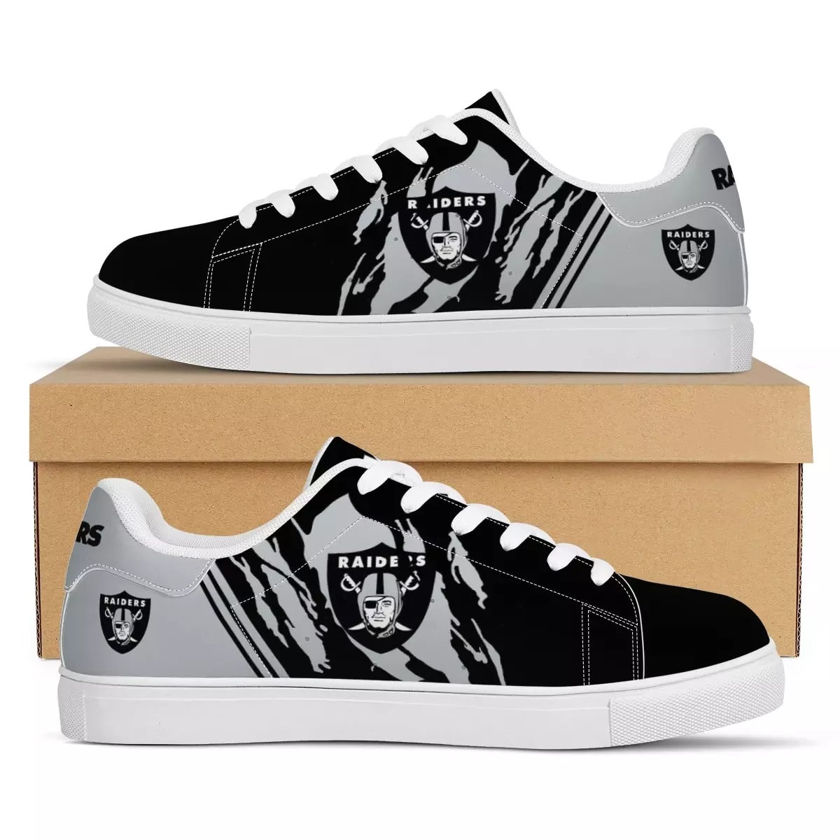 Las Vegas Raiders Stan Smith Shoes 1 Las Vegas Raiders Stan Smith Shoes