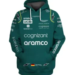 Sebastian Vettel Aston Martin Hoodie Zip Hoodie 3D