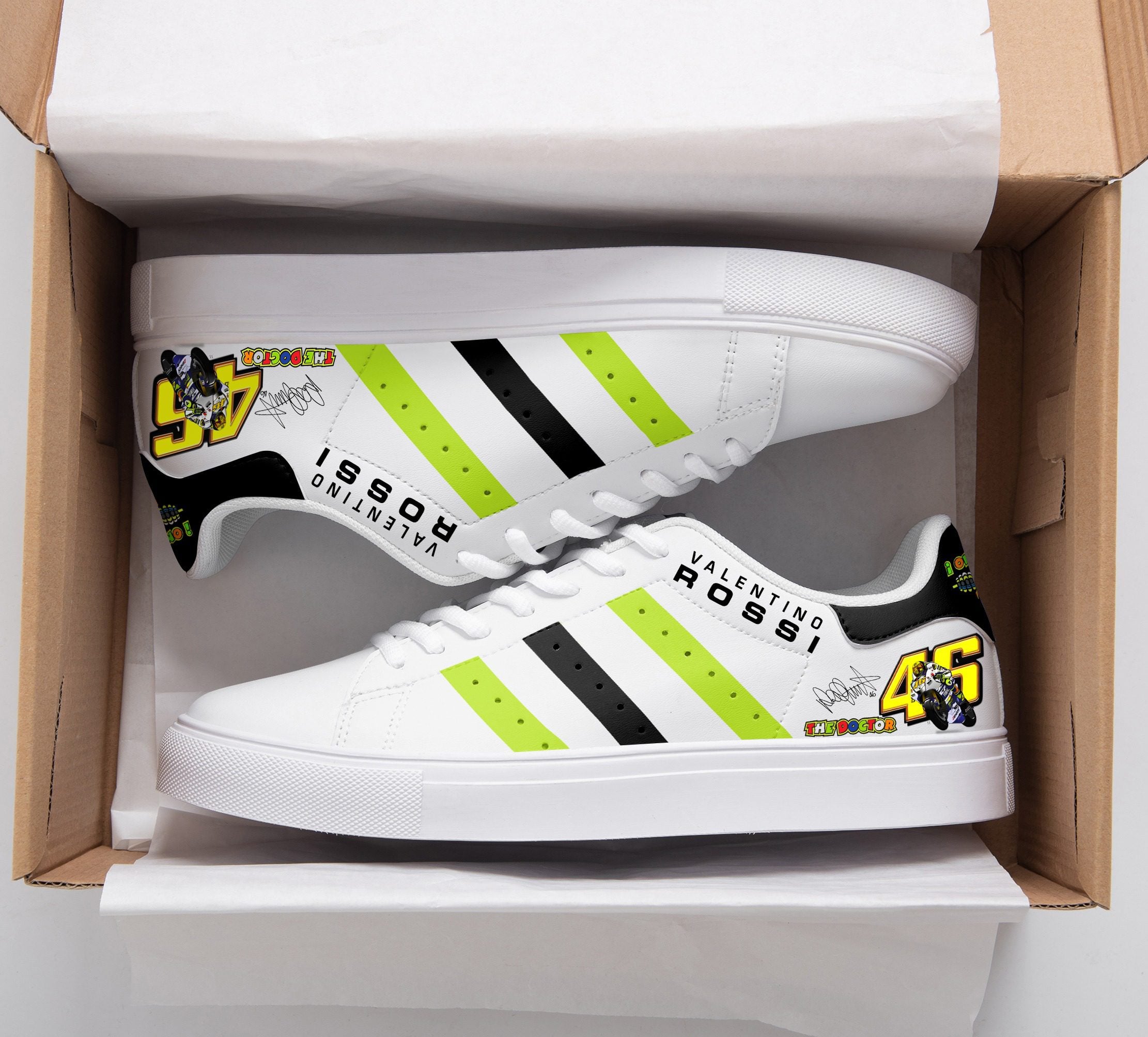 Valentino Rossi Black 2 Stan Smith Shoes 1 Valentino Rossi Black 2 Stan Smith Shoes