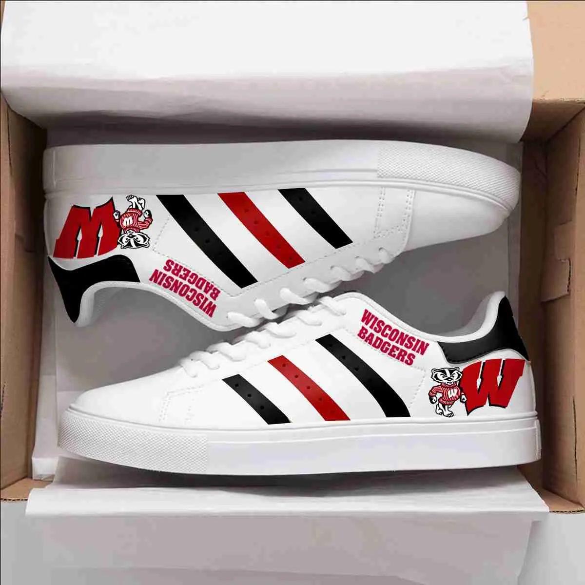 Wisconsin Badgers 1 Stan Smith Shoes 1 Wisconsin Badgers 1 Stan Smith Shoes