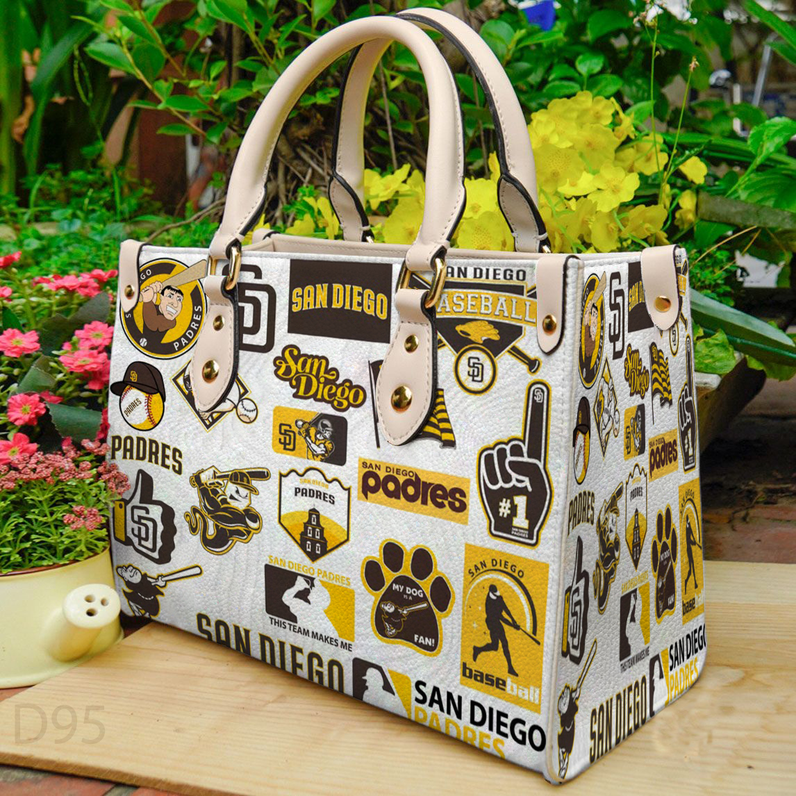 San Diego Padres Leather Handbag 1 San Diego Padres Leather Handbag